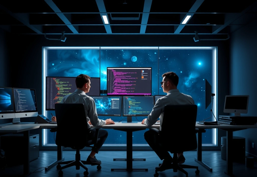 Equipo de desarrollo trabajando en soluciones innovadoras